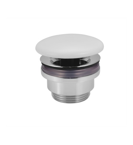 Waste Coupling With White Matt Ceramic Cap